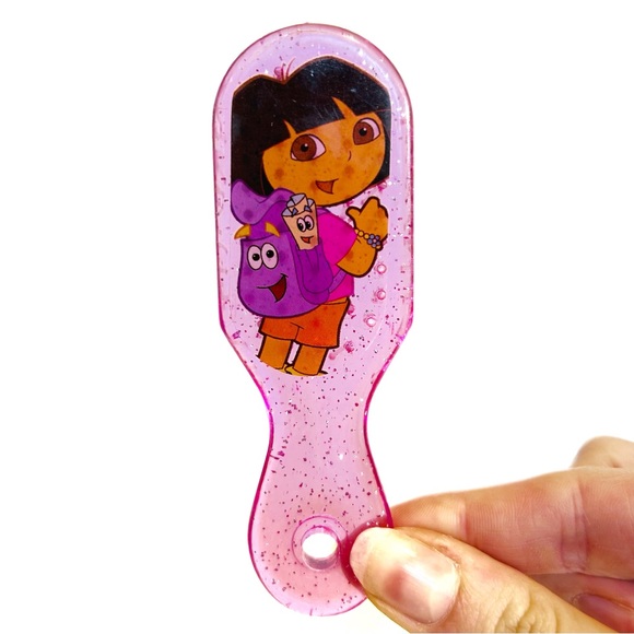 Dora the Explorer Toy Lot Figure Doll Pendant Bracelet Ruler Hair Brush Pink Fun - Picture 14 of 16